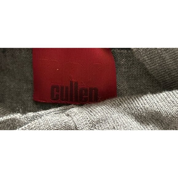 CULLEN Merino Wool Henley Knitted Long Sleeve Gray High Neck - Picture 4 of 7